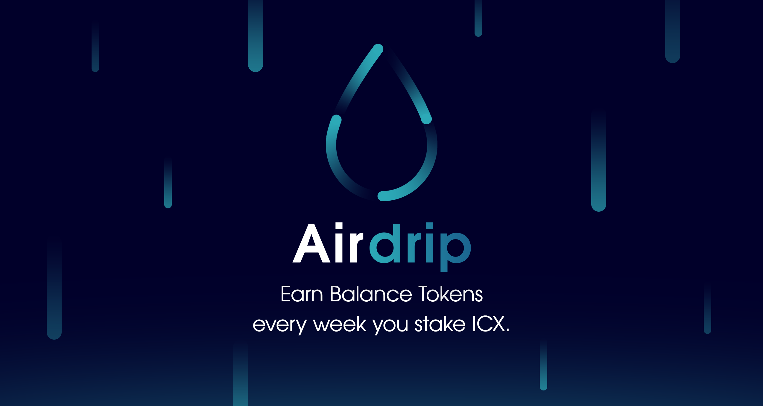 Airdrip : ICX를 스테이 킹하면 매주 잔액 토큰을 얻을 수 있습니다.